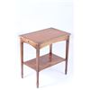Image 6 : Early Quarter Sawn Mahogany Leather Top Side Table