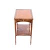 Image 9 : Early Quarter Sawn Mahogany Leather Top Side Table