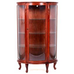 20th Century Walnut Curators Display Cabinet
