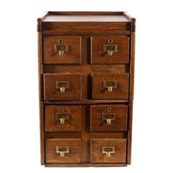 Quarter Sawn Oak Stacking Filing Cabinet