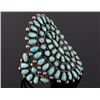 Image 2 : Navajo Old Pawn LARGE Petite Point Turquoise Cuff