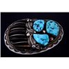 Image 2 : Navajo S.S. Badger Claw Turquoise Pendant