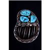 Image 3 : Navajo S.S. Badger Claw Turquoise Pendant