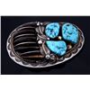 Image 5 : Navajo S.S. Badger Claw Turquoise Pendant