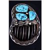 Image 7 : Navajo S.S. Badger Claw Turquoise Pendant
