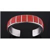 Image 1 : Signed Zuni Native American Red Coral Bracelet