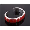 Image 3 : Signed Zuni Native American Red Coral Bracelet