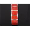Image 7 : Signed Zuni Native American Red Coral Bracelet