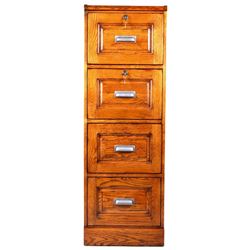 Early 20th Century Quarter Sawn Oak Filing Cabinet