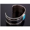 Image 2 : Silver Sleeping Beauty Turquoise Tooled Bracelet