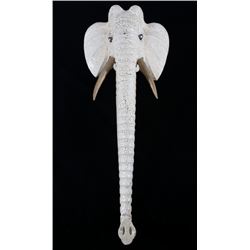 Carved Wooden Elephant Wall Decor Sculpture