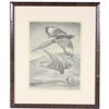 Image 1 : Signed Original Joseph Imhof "Two Magpies" Art