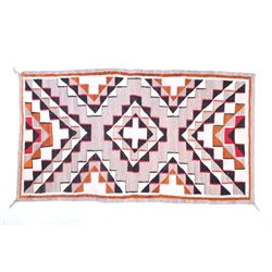 Navajo Crystal Eye Dazzler Wool Rug c. 1950's