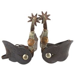 Early 1900's C P Shipley Silver Mounted Spurs