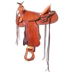 Tooled Michaelson Saddlery Roping Saddle