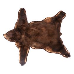 Trophy Montana Cinnamon Black Bear Felt Backed Rug