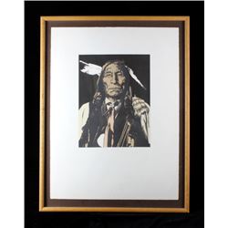 Early Wolf Robe Serigraph Portrait