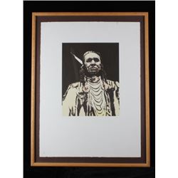 Early White Man Runs Him Serigraph Portrait
