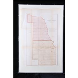 1858 Map of Public Survey Progress of KS and NE