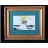 Image 1 : Original Framed Kevin Red Star Buffalo Tipi Print