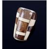 Image 1 : Zuni Sterling Silver & Mammoth Tusk Ivory Ring