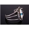 Image 1 : Mother of Pearl & Morenci Turquoise Silver Cuff