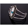 Image 2 : Mother of Pearl & Morenci Turquoise Silver Cuff