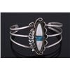 Image 5 : Mother of Pearl & Morenci Turquoise Silver Cuff