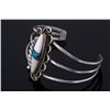Image 7 : Mother of Pearl & Morenci Turquoise Silver Cuff