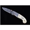 Image 2 : Navajo Yellowhorse Damascus Howling Wolf Knife