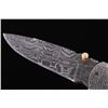 Image 4 : Navajo Yellowhorse Damascus Howling Wolf Knife