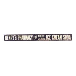 Henry's Pharmacy Ice Cream Tin Sign From Montana