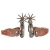 Image 1 : 19th Century Vaquero Double Mounted Silver Spurs