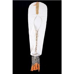 Large Blackfeet Beaded Craddleboard Papoose 1900-