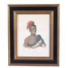 Image 2 : 1841 Framed Pawnee Chief Lithograph By J. T. Bowen