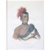 Image 3 : 1841 Framed Pawnee Chief Lithograph By J. T. Bowen