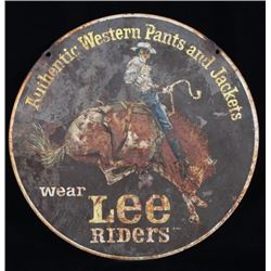 Mid 1900's Metal Lee Riders Double Sided Sign