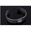 Image 2 : Navajo Fred Harvey Bisbee Turquoise & Silver Cuff