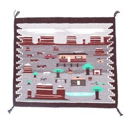 Navajo Pictorial Rug Ella Toinnyinnie - Crownpoint