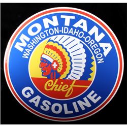 Montana Chief Gasoline Advertising Sign Replica