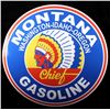 Image 2 : Montana Chief Gasoline Advertising Sign Replica