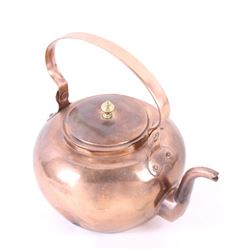 1860's Penn. Goose Neck Dovetail Copper Kettle