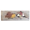 Image 1 : Howling Buffalo Signed Carved Wood Art
