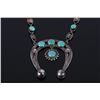 Image 2 : Navajo Turquoise Squash Blossom Necklace