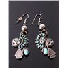 Image 1 : Zuni Petitie Point & Sun Face Inlay Charm Earrings