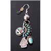 Image 2 : Zuni Petitie Point & Sun Face Inlay Charm Earrings
