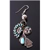 Image 3 : Zuni Petitie Point & Sun Face Inlay Charm Earrings