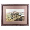 Image 1 : "Signal Smoke" Charlie Russell Framed Print