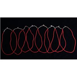 Hudson Bay Red White Heart Trade Bead Necklace