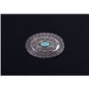 Image 1 : Signed Navajo Sterling Silver & Turquoise Brooch